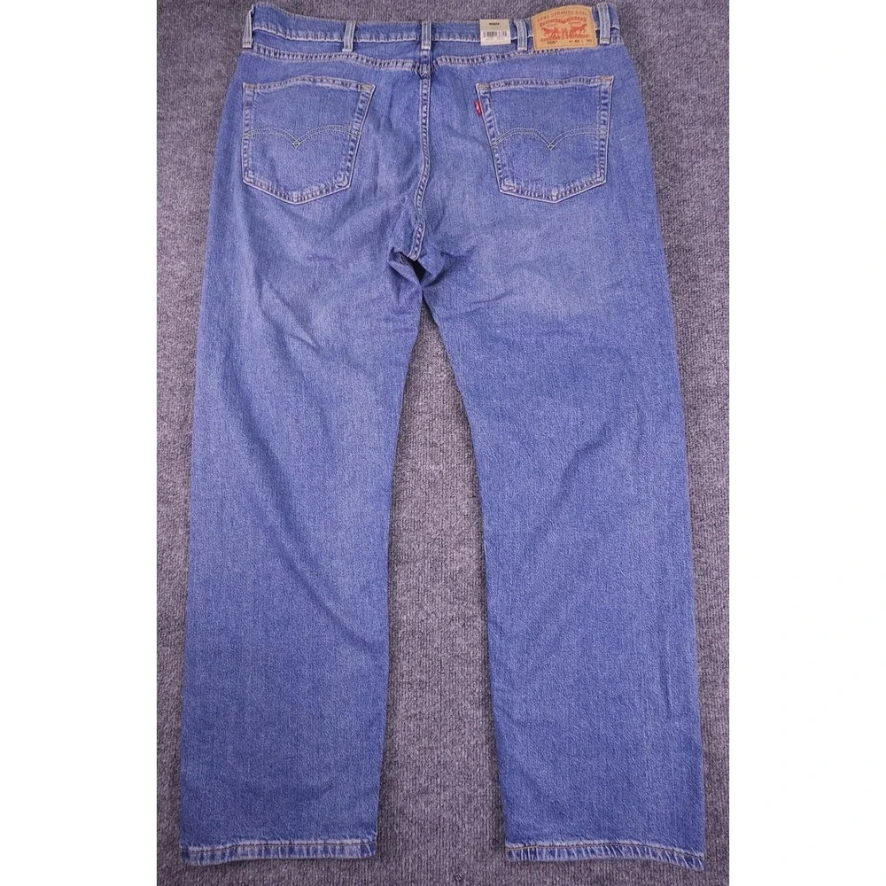 Levis‎ 505 Mens Jeans 40x30 Blue Regular Straight Stretch Denim Levis Ease